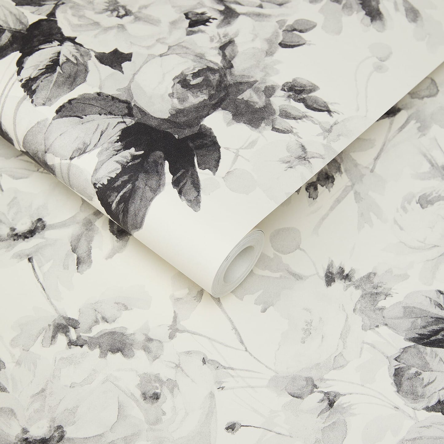 London Rose Wallpaper - Smoke Grey - 1-WA-LON-TR-GRY-XXX-001