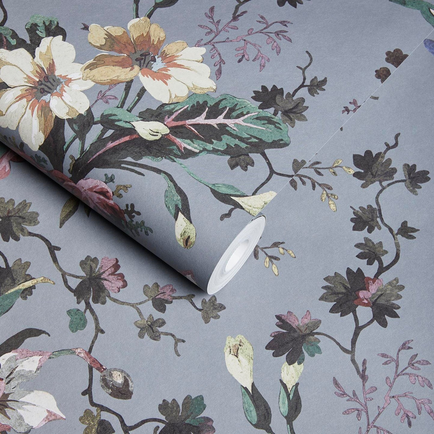 Tulipa Wallpaper - Pewter - 1-WA-TUL-DI-PEW-XXX
