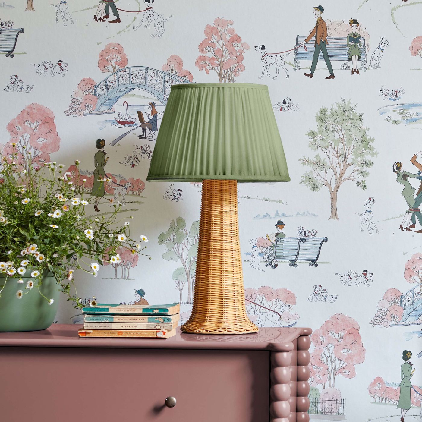 101 Dalmatians Wallpaper - Candy Floss - DDIW217289 - Sanderson - Disney Home - Morris Wallpaper