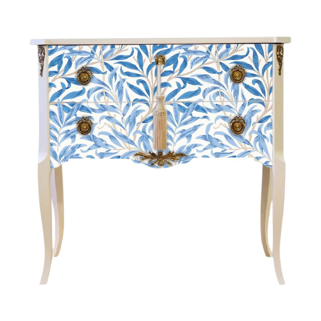 717 - William Morris Louis XV Commode-Blue - Morris Wallpaper