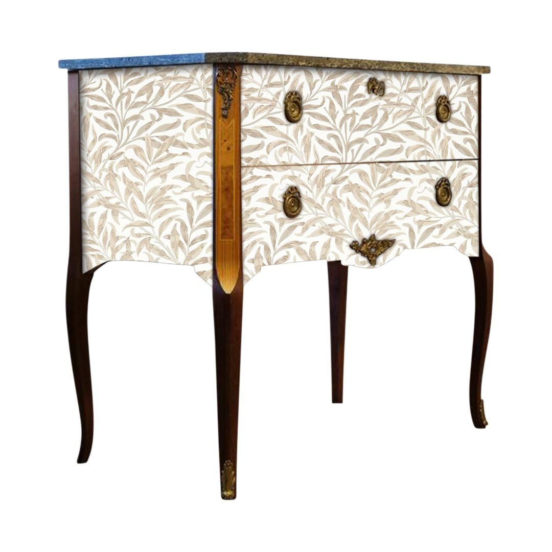 717 - William Morris Louis XV Commode-Blue - Morris Wallpaper