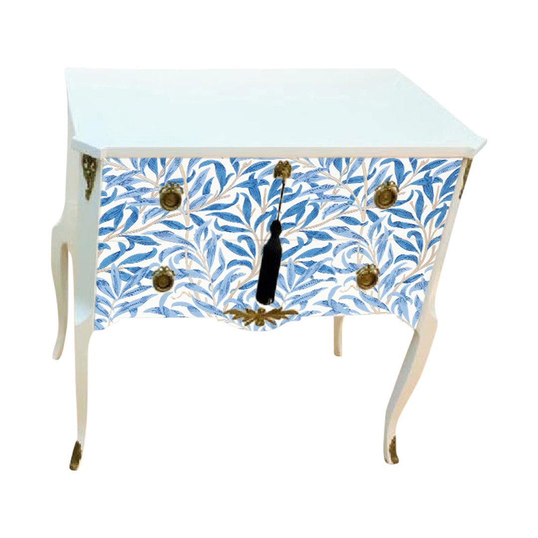 717 - William Morris Louis XV Commode-Blue - Morris Wallpaper