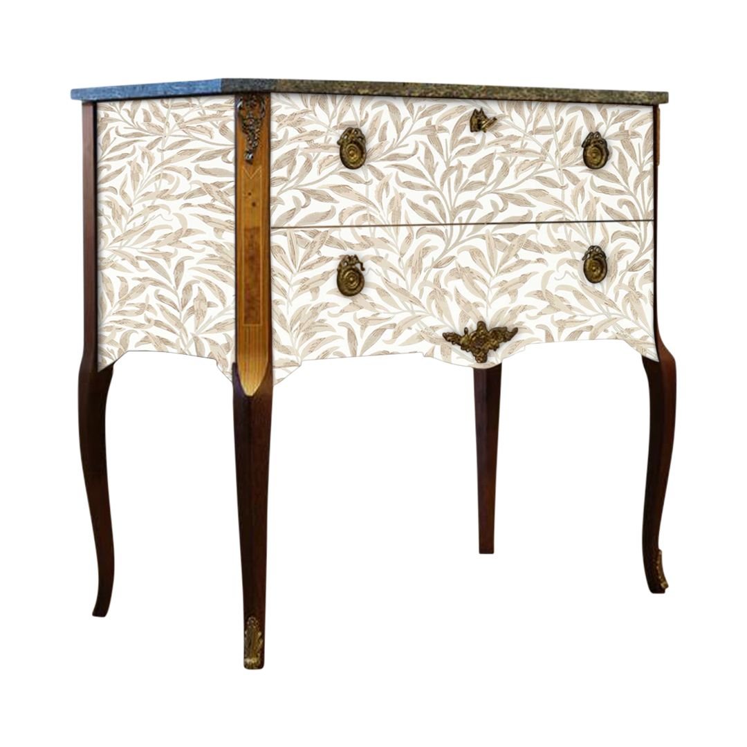 717 - William Morris Louis XV Commode-Blue - Morris Wallpaper