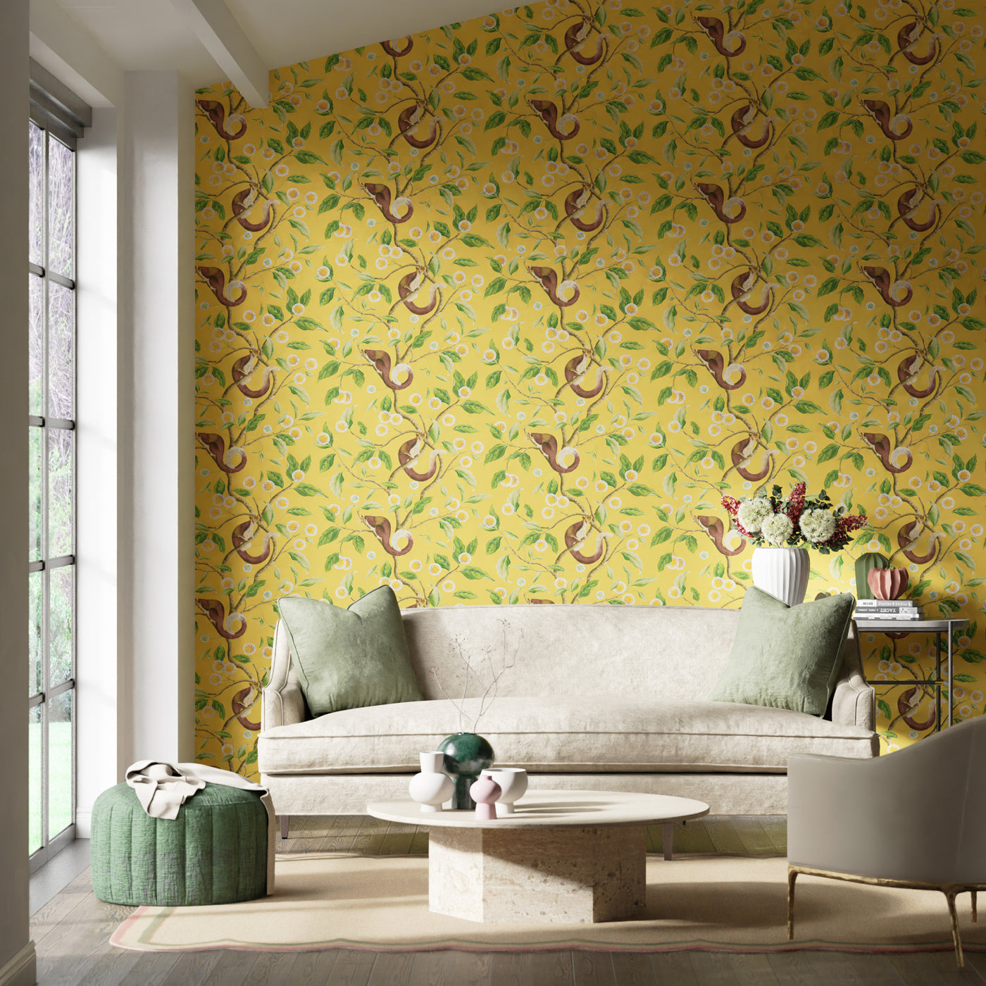 Nellie Wallpaper - Honey/Meadow - HDHW112905