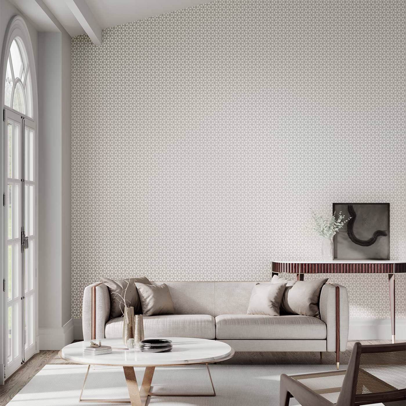 Trellis Wallpaper - Pearl - HMOT110377