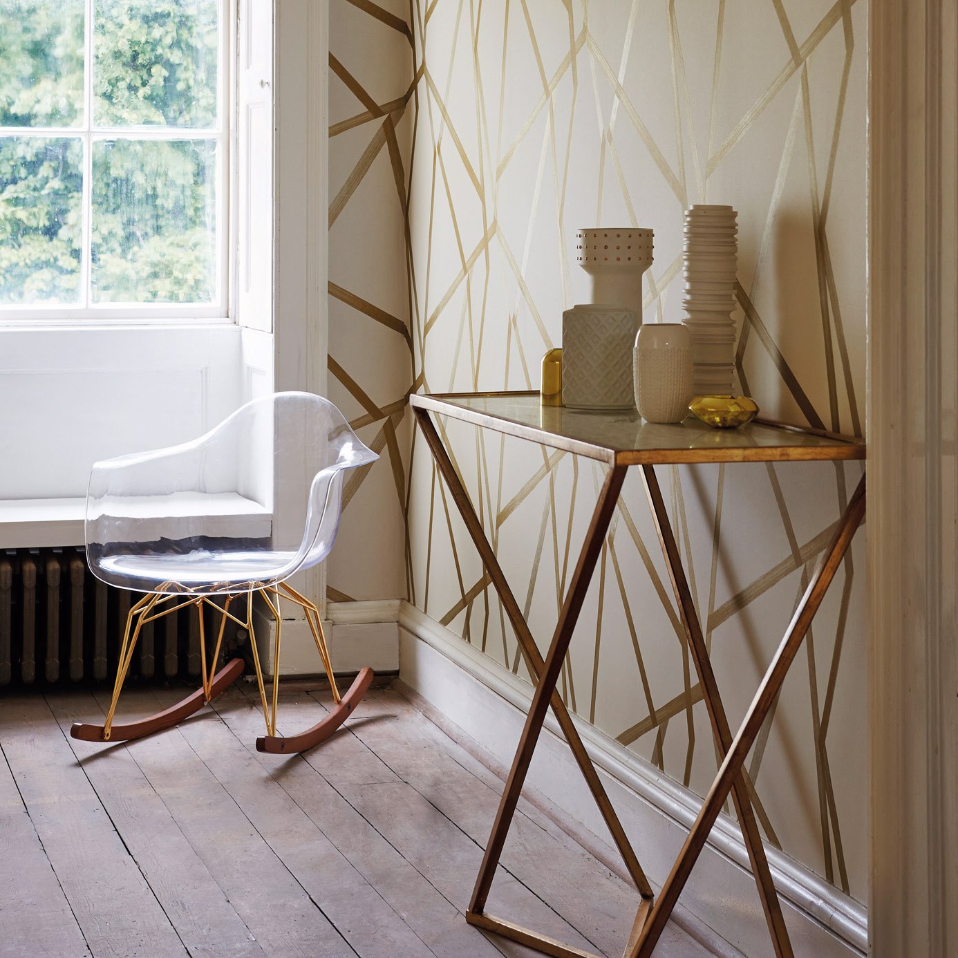 Sumi Wallpaper - Ivory/Mustard - HMOW110884