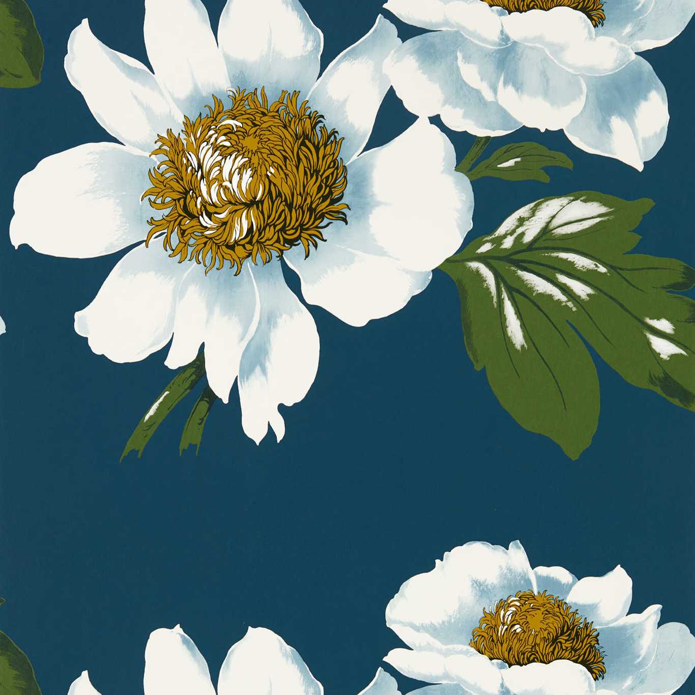 Paeonia Wallpaper - Azurite/Meadow/Nectar - HQN2112842