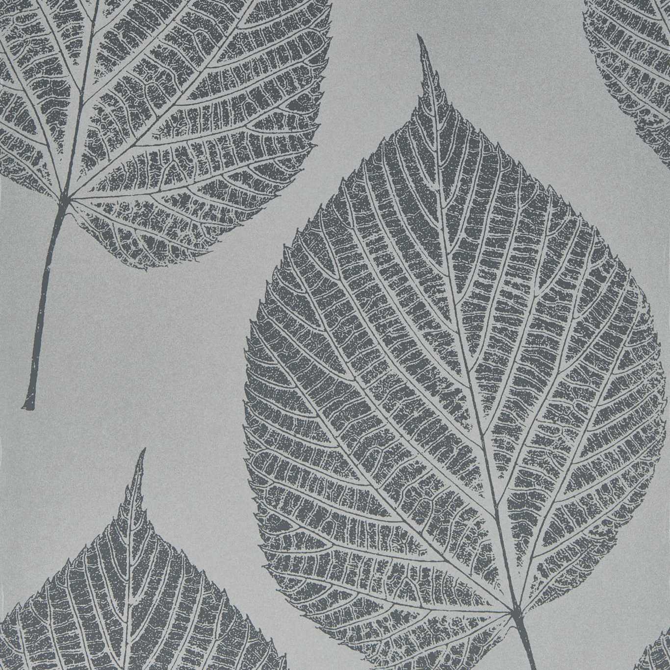Leaf Wallpaper - Slate/Silver - HTEW112608