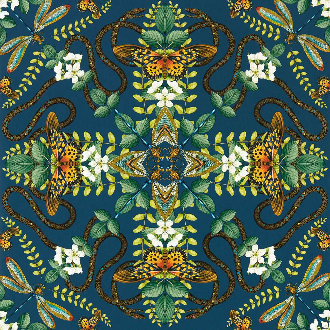 Emerald Forest Wallpaper - Midnight - W0129/03