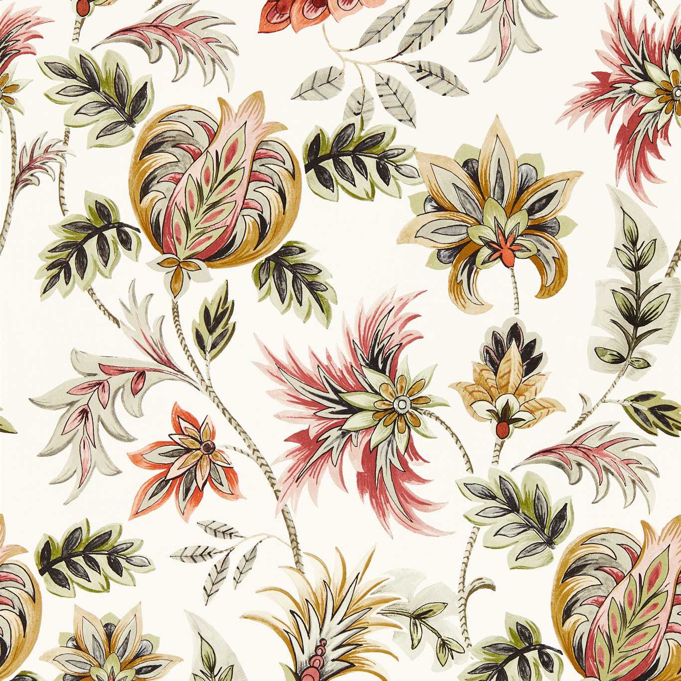 Sizergh Wallpaper - Blush/Sage - W0198/01