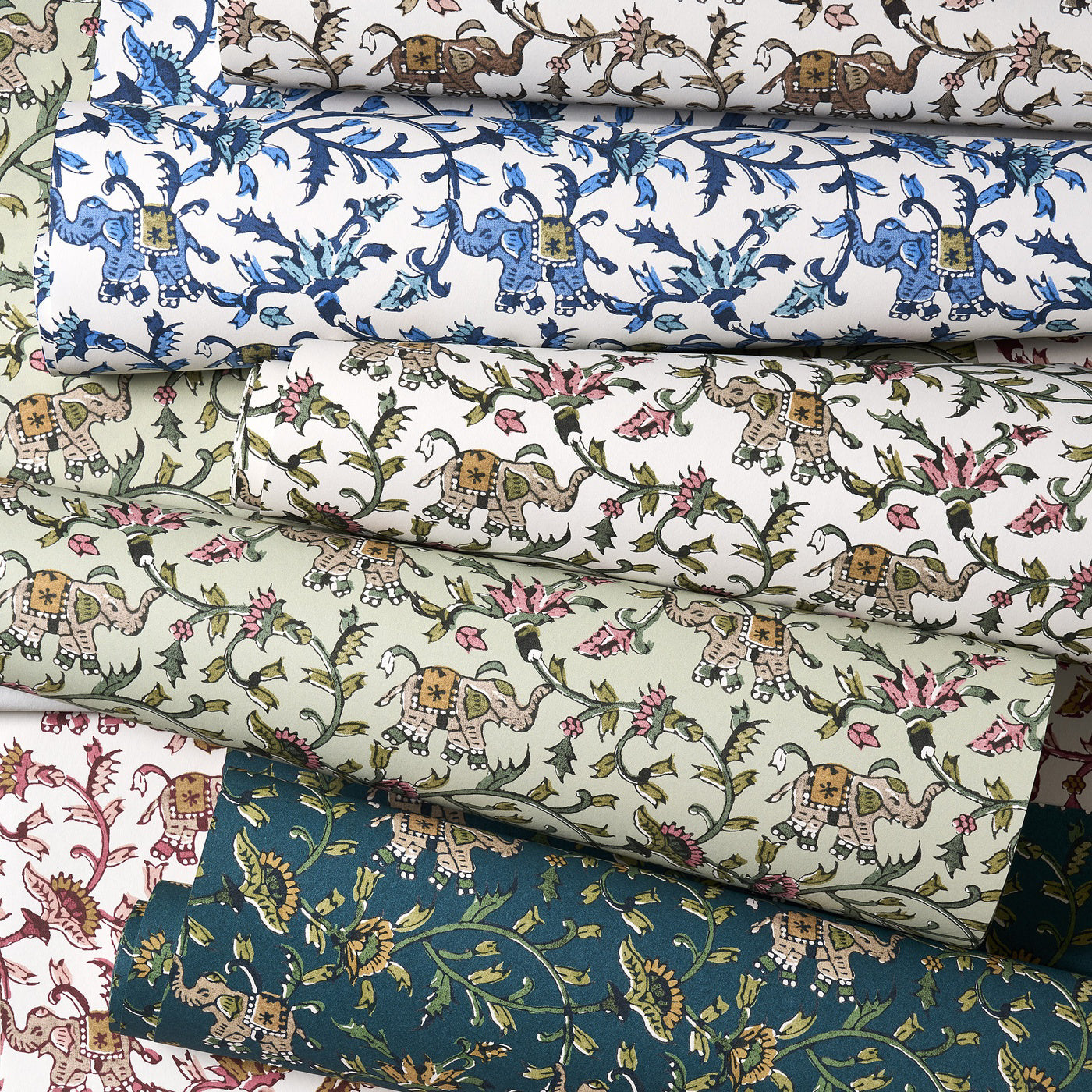 Hathi Wallpaper - Teal - W0236/06