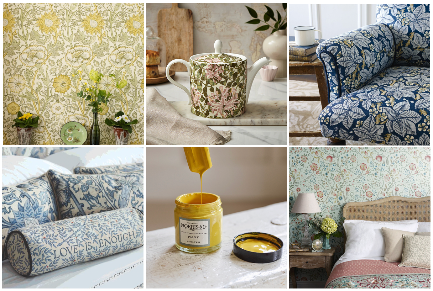 Morris & Co wallpapers and William Morris fabrics