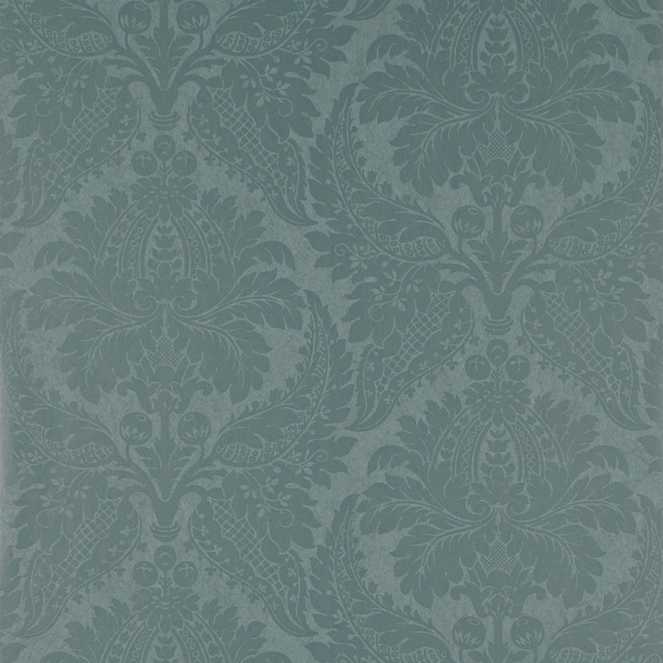 Malmaison Damask Wallpaper - Teal - ZCON311998