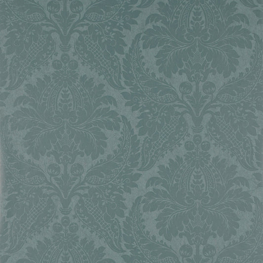 Malmaison Damask Wallpaper - Teal - ZCON311998