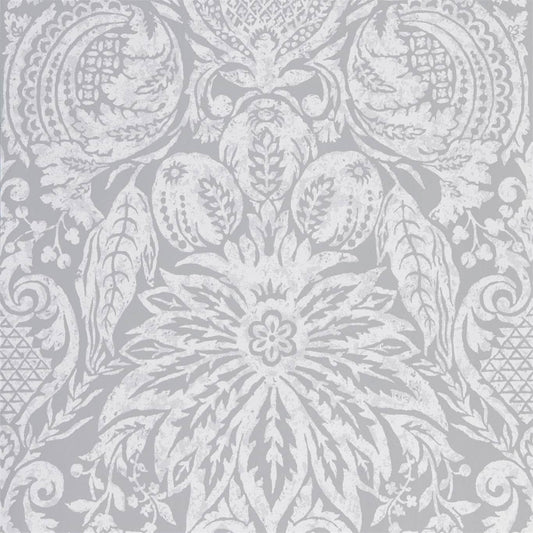 Mitford Damask Wallpaper - Empire Grey - ZDAR312864