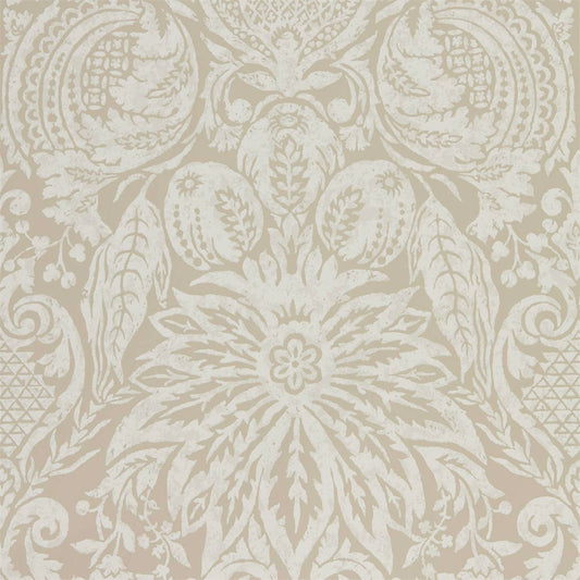 Mitford Damask Wallpaper - Stone - ZDAR312878