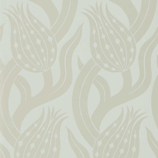 Persian Tulip Wallpaper - Silver - ZHIW312998