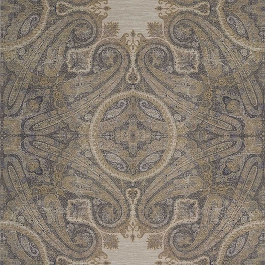 Elswick Paisley Wallpaper - Blue Umber - ZKEM312645