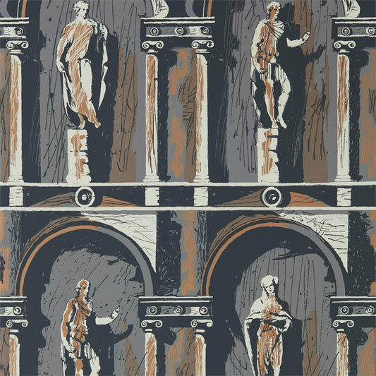 Montacute Wallpaper - City Grey/Bone Black - ZPLW312967