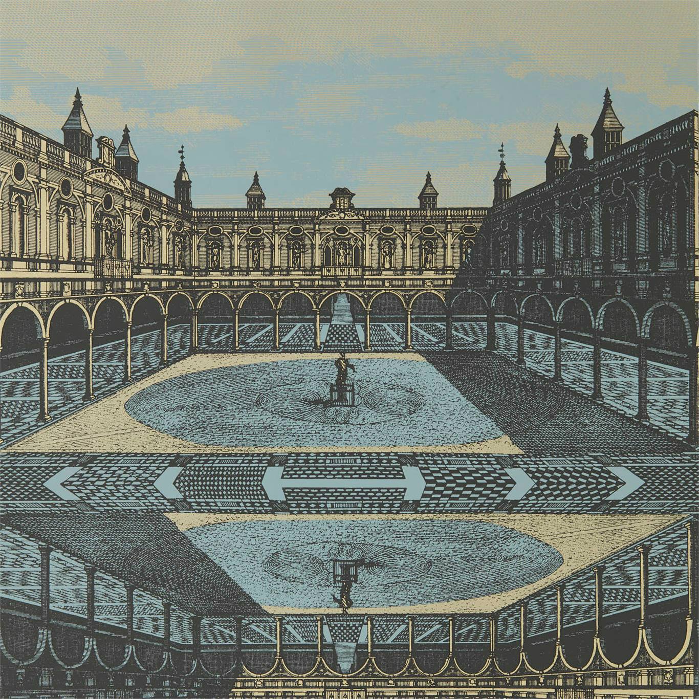Royal Exchange Wallpaper - Taloyrs Grey/Platinum - ZPLW312971