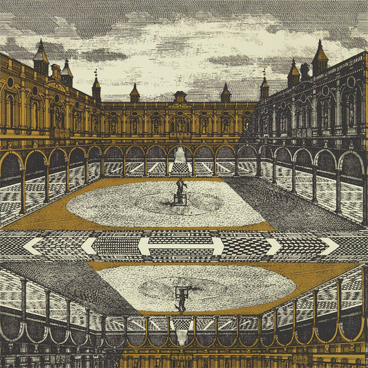 Royal Exchange Wallpaper - Paris Grey/Gold - ZPLW312973
