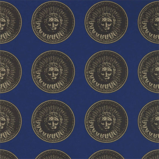 Medallion Wallpaper - Lazuli/Nickle - ZPLW312975