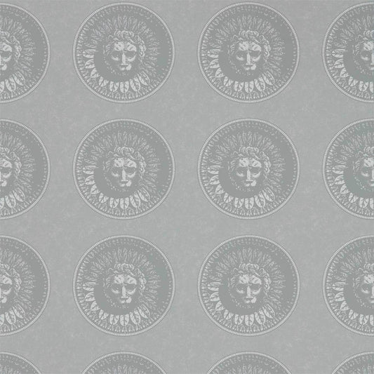 Medallion Wallpaper - Silver/Perfect White - ZPLW312976