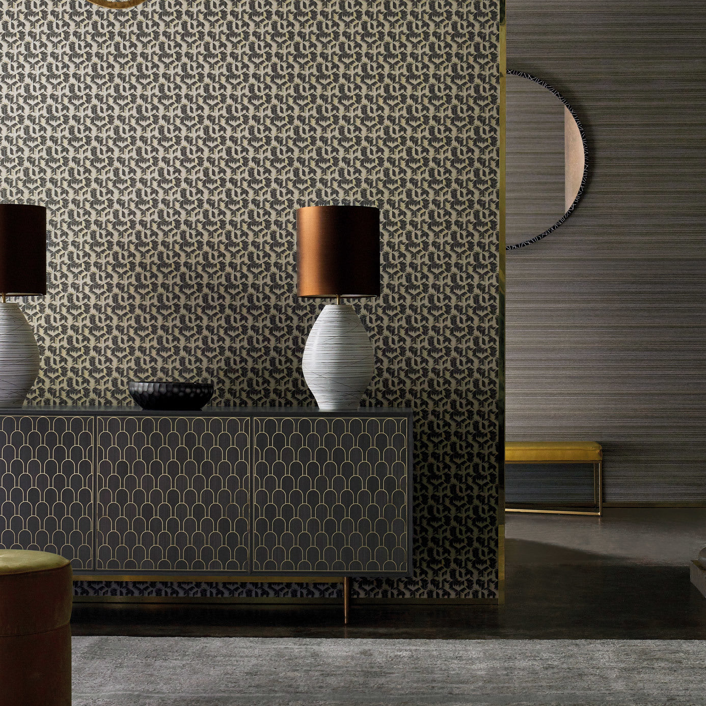 Tumbling Blocks Wallpaper - Empire Grey - ZRHW312891