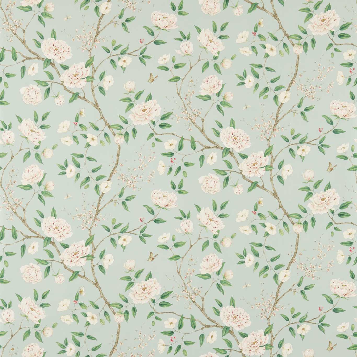 Romeys Garden Wallpaper - Sea Green - ZWOO311336