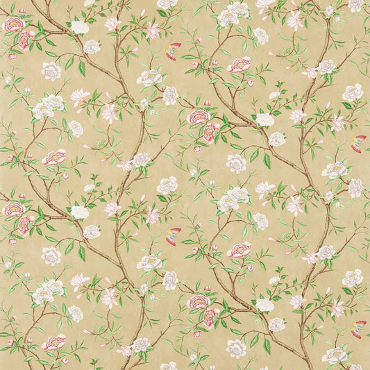 Nostell Priory Wallpaper - Old Gold/Green - ZWOO311418