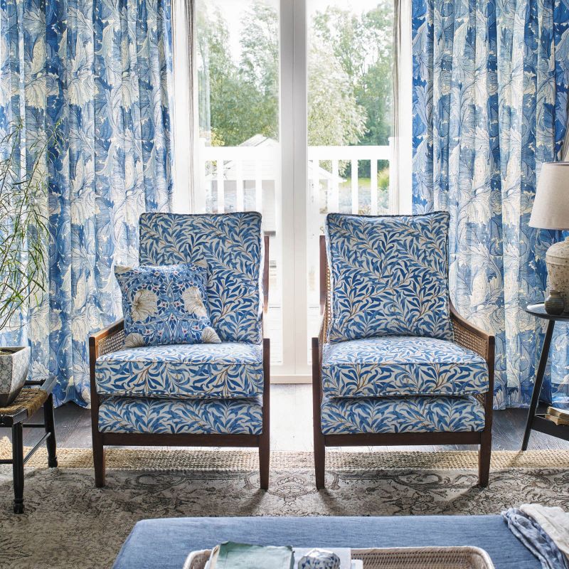 Acanthus Fabric - Woad - Morris & Co - 226897 - Premier Wallcovering