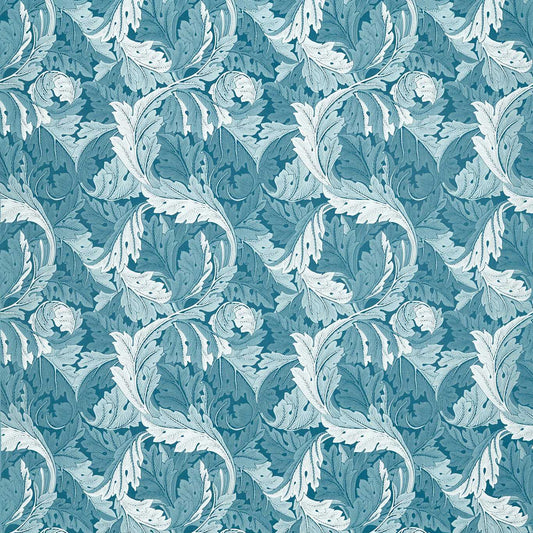 Acanthus Jacquard Fabric - Denim - Clarke & Clarke - F1740/01 - Morris Wallpaper