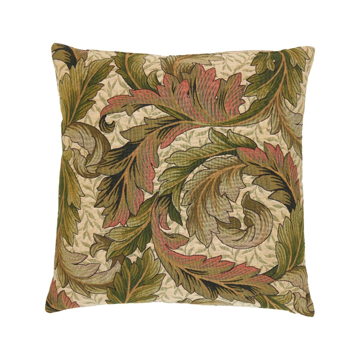 Acanthus & Lily Summer Tapestry Cushion with Feather Filler - Hines - 1053-2 - Morris Wallpaper