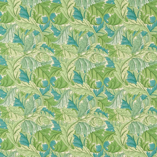Acanthus Outdoor Fabric - Nettle/Sky Blue - Morris & Co - 227114 - Premier Wallcovering
