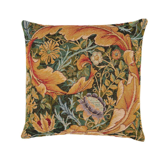 Acanthus Swirl II Woolblend Tapestry Cushion with Feather Filler - Hines - 1177 - Morris Wallpaper