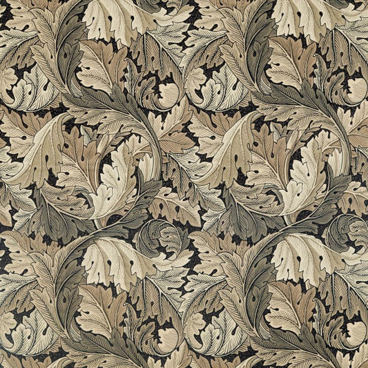 Acanthus Velvet Fabric - Charcoal/Grey - Morris & Co - 226399 - Premier Wallcovering