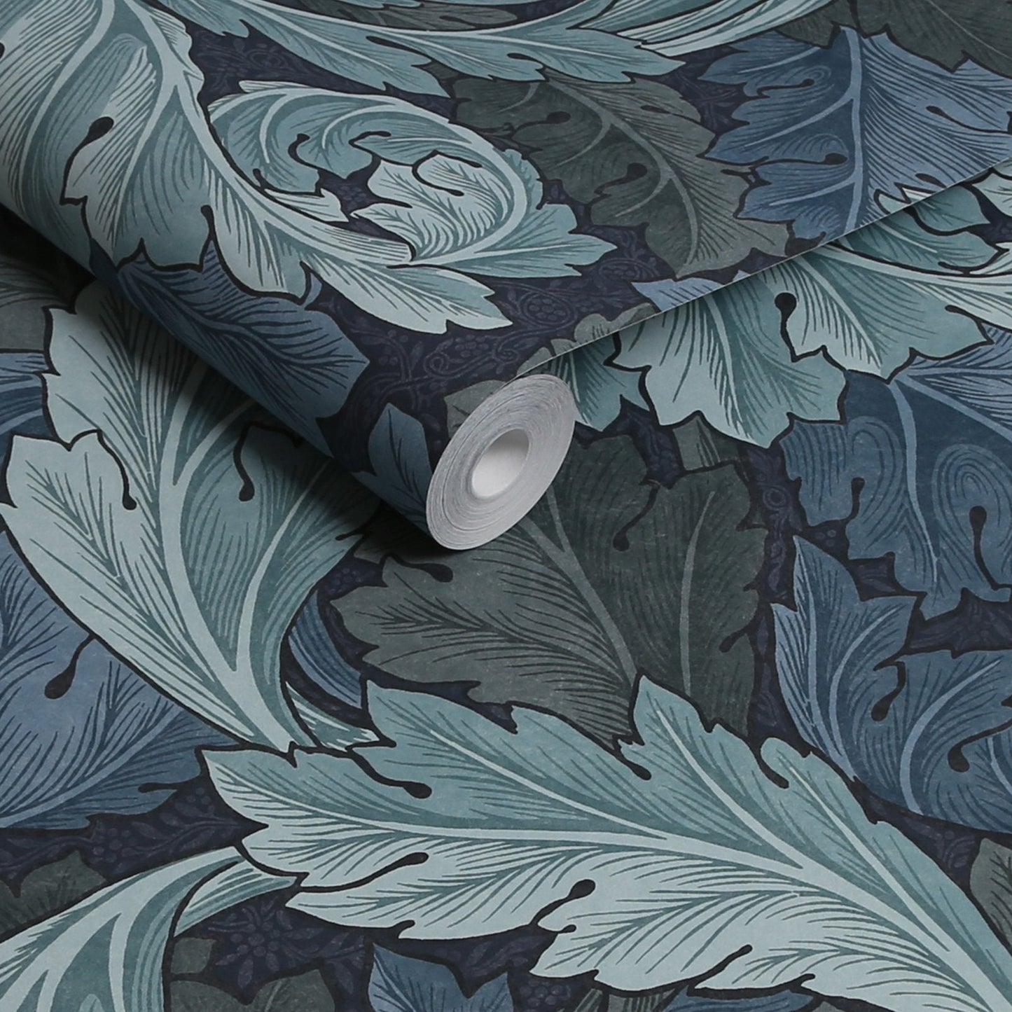 Acanthus Wallpaper - Blue - 124225 - William Morris AH - Premier Wallcovering