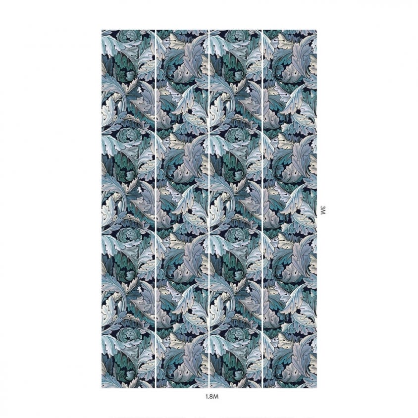 ACANTHUS Wallpaper - Blue & Midnight - 1-WA-ACA-DI-B&M-XXX - House of Hackney - Morris Wallpaper