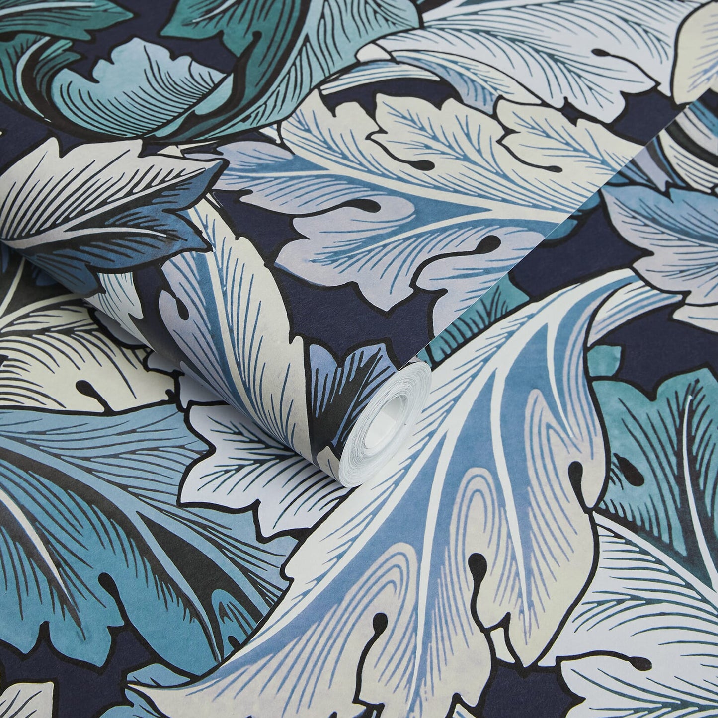 Acanthus Wallpaper - Blue & Midnight - House of Hackney - 1-WA-ACA-DI-B&M-XXX - Morris Wallpaper
