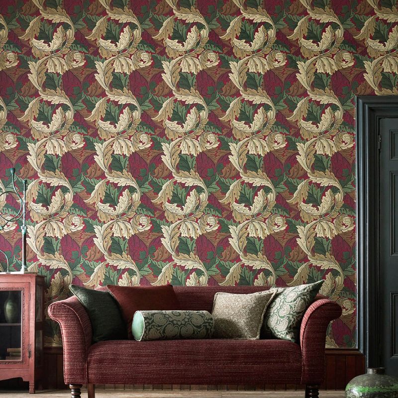 Acanthus Wallpaper - Charcoal/Grey - Morris & Co - 216442 - Morris Wallpaper
