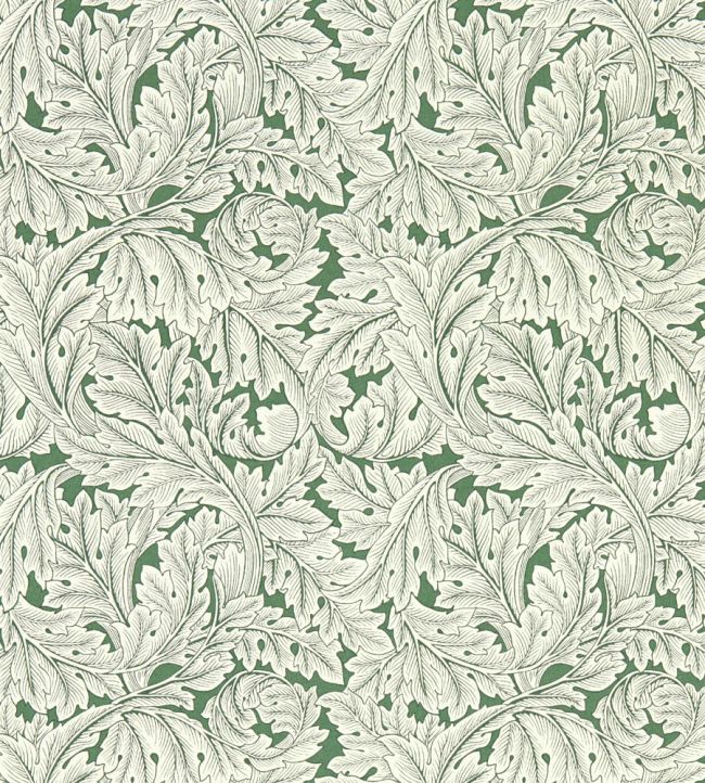 Acanthus Wallpaper - Colour Sage - W0175/01 - Clarke & Clarke - William Morris - Morris Wallpaper