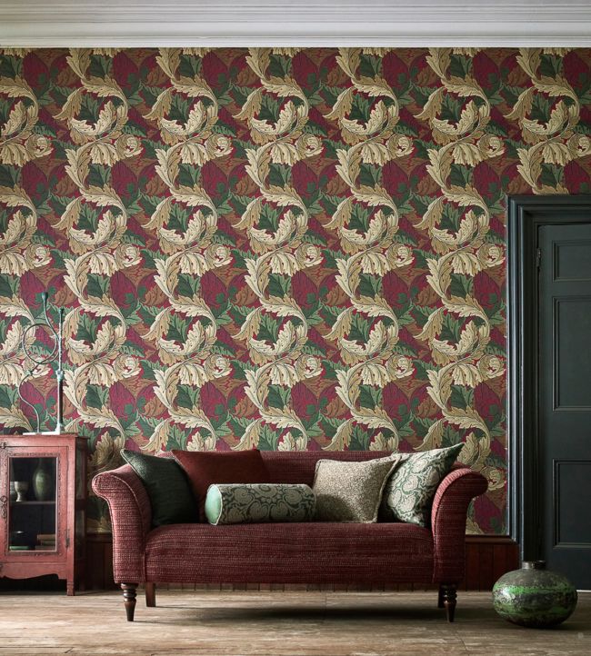 Acanthus Wallpaper - Madder/Thyme - DMA4216439 - Morris & Co - Morris Wallpaper