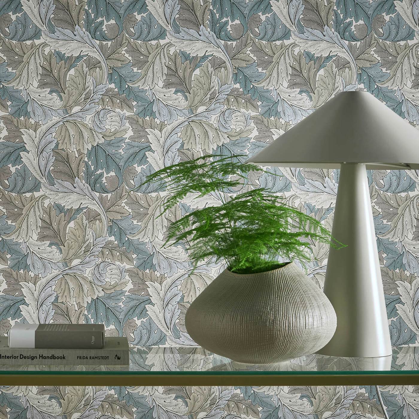 Acanthus Wallpaper - Sage - Clarke & Clarke - W0175/01 - Morris Wallpaper
