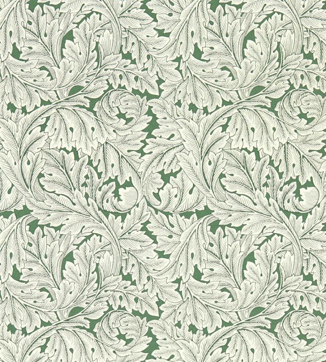 Acanthus Wallpaper - Sage - W0175/01 - Clarke & Clarke - Morris Wallpaper