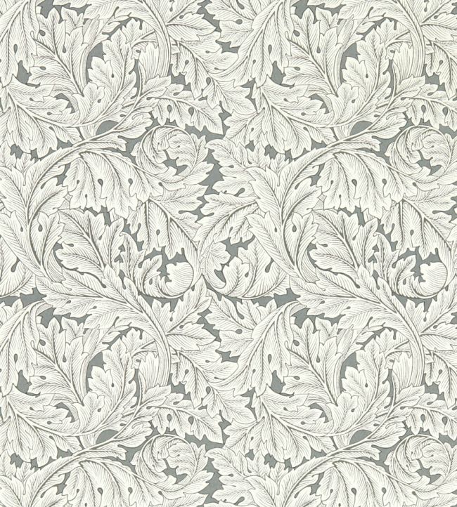 Acanthus Wallpaper - Slate - W0175/02 - Clarke & Clarke - Morris Wallpaper