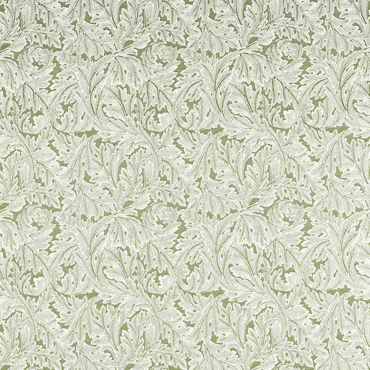 Acanthus Weave Fabric - Sage - Clarke & Clarke - F1741/04 - Morris Wallpaper