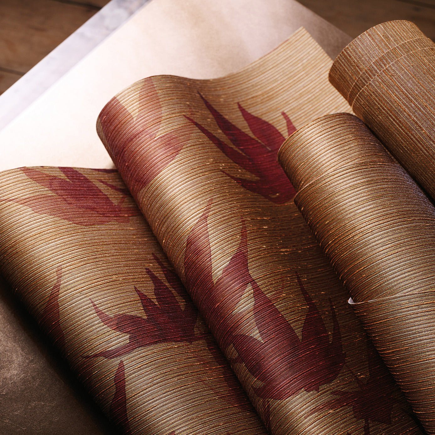 Acer Wallpaper - Red Wood - ZAKA312496 - Zoffany - Morris Wallpaper