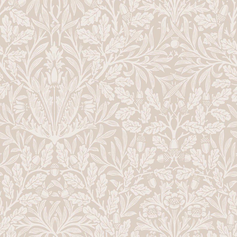 140491 - Acorn Wallpaper - Hessian - William Morris