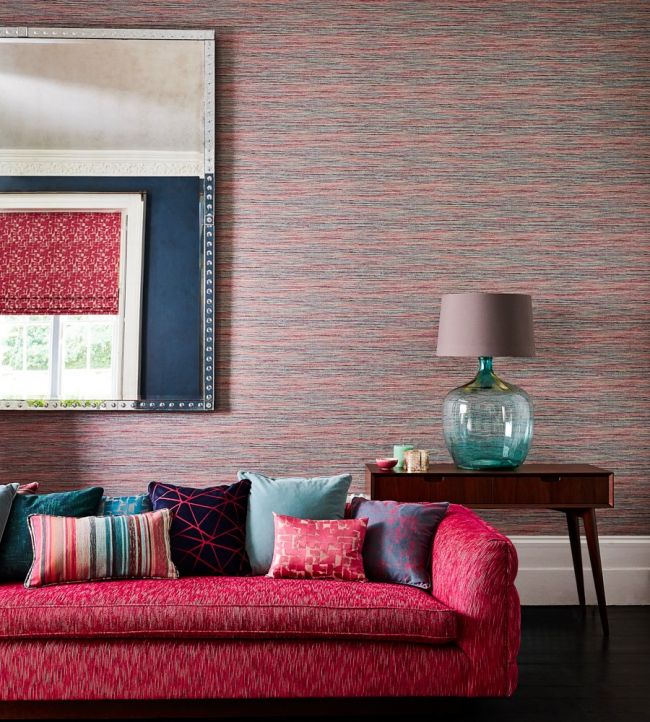 Affinity Wallpaper - Cerise/Teal - HMWF111950 - Harlequin - Morris Wallpaper