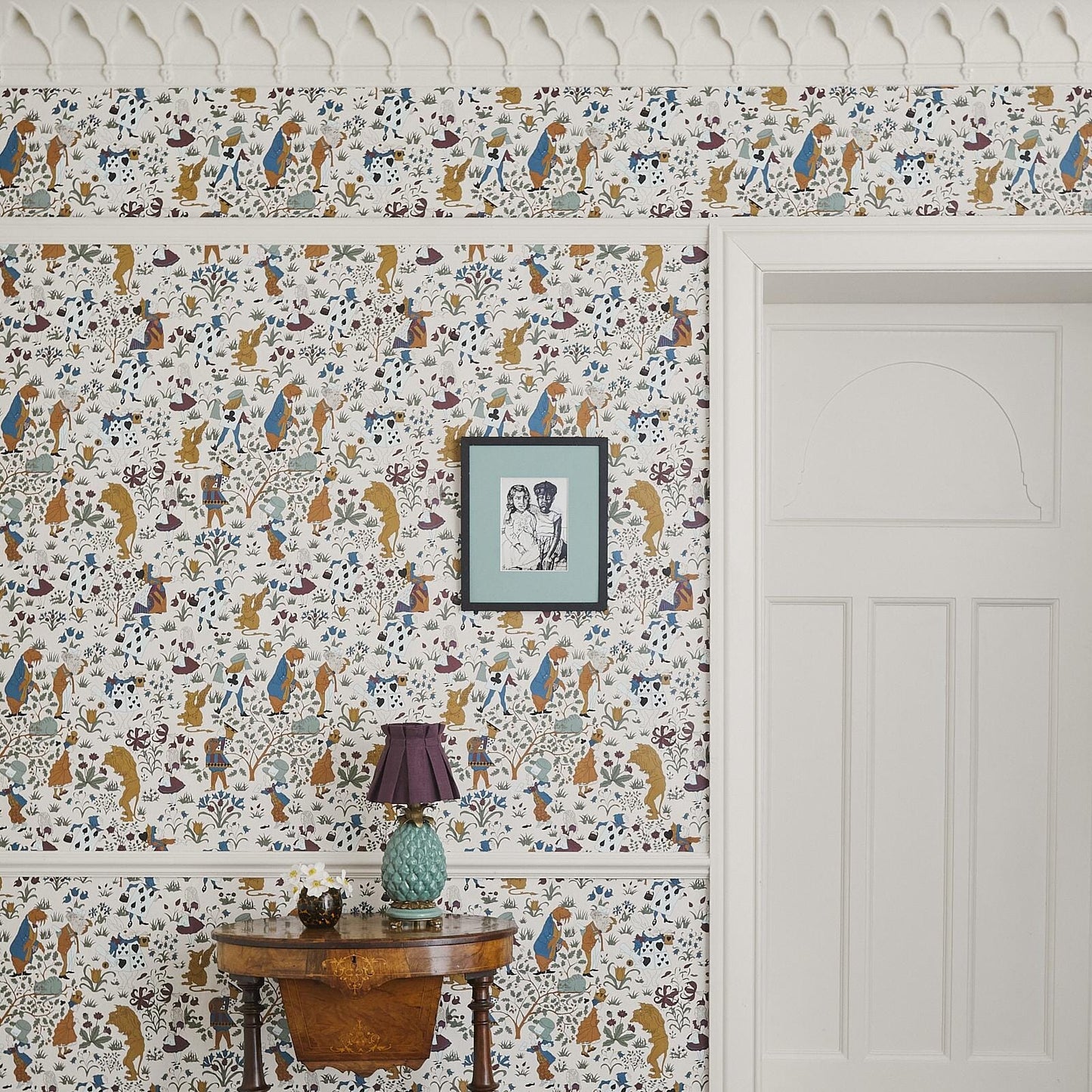 Alice In Wonderland Wallpaper - Cream - House of Hackney - 1-WA-ALI-DI-ECR-XXX - Morris Wallpaper